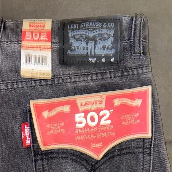 Levi's 502 Regular Taper Fit Jeans Faded Size 16 REG 28x28 - Picture 6 of 12